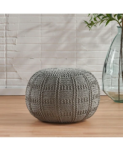 Streamdale Yuny Knitted Cotton 20 X 20 Round Pouf