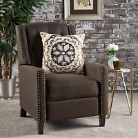 Streamdale Classic Coffee Fabric Push Back Chair