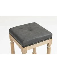 Streamdale Tufted 26INCH stools Wooden counter stools set of 2