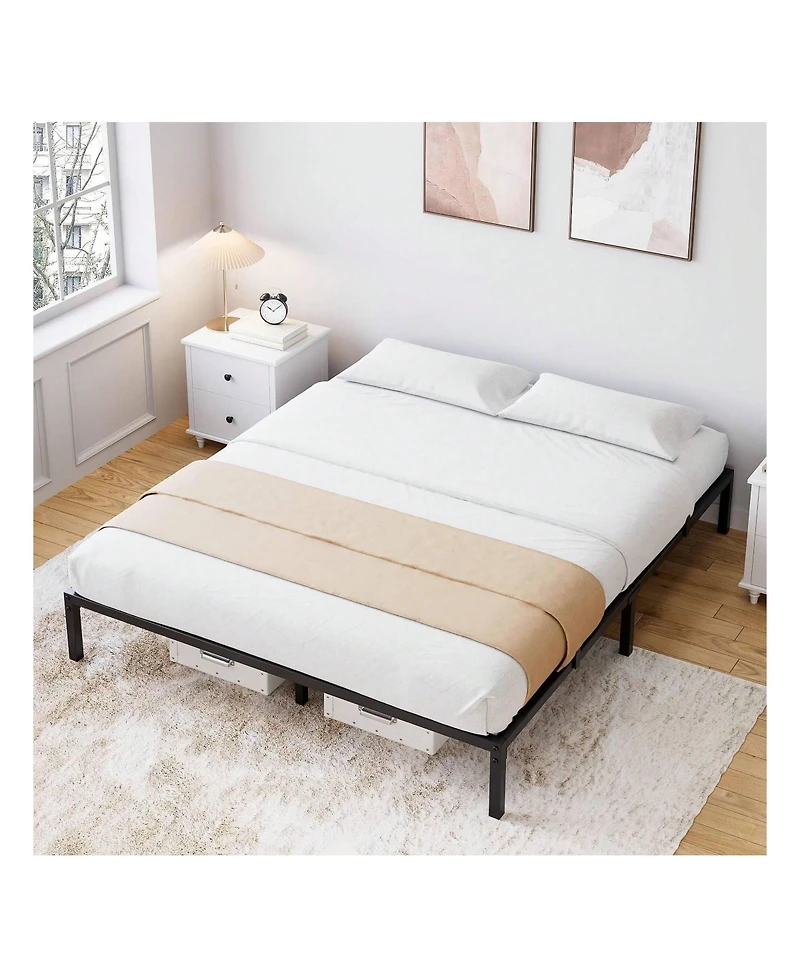 gaomon Inch Bed Frame, No Box Spring Needed, Heavy Duty Metal Platform Bed Frame For Bedroom, Easy Assembly