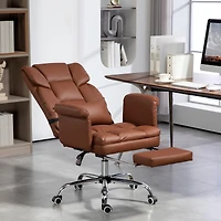 Homcom Executive Office Chair with Footrest and Lumbar Support,