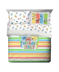 Saturday Park Sesame Street 100% Organic Cotton Kids Twin Bed Set