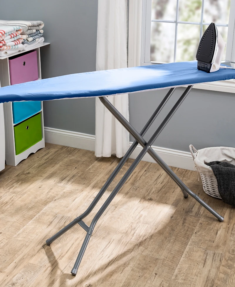 Seymour Home Products Adjustable Height, 4 Leg Ironing Board with Mesh Top and Iron Rest