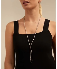 UNOde50 Sterling Silver and Gray Crystal Necklace