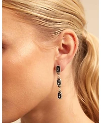 UNOde50 Sterling Silver-Plated Metal Alloy Gray Crystal Earrings