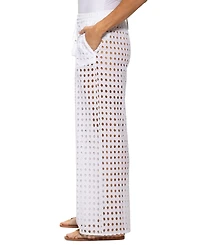 Dotti Women's Cotton Openwork Dot Drawstring-Waist Pants