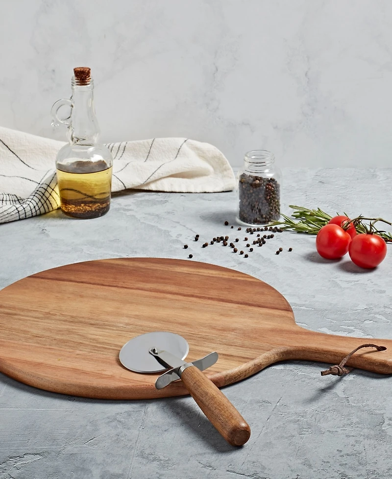 Tabletops Gallery Acacia Pizza Peel Cutter