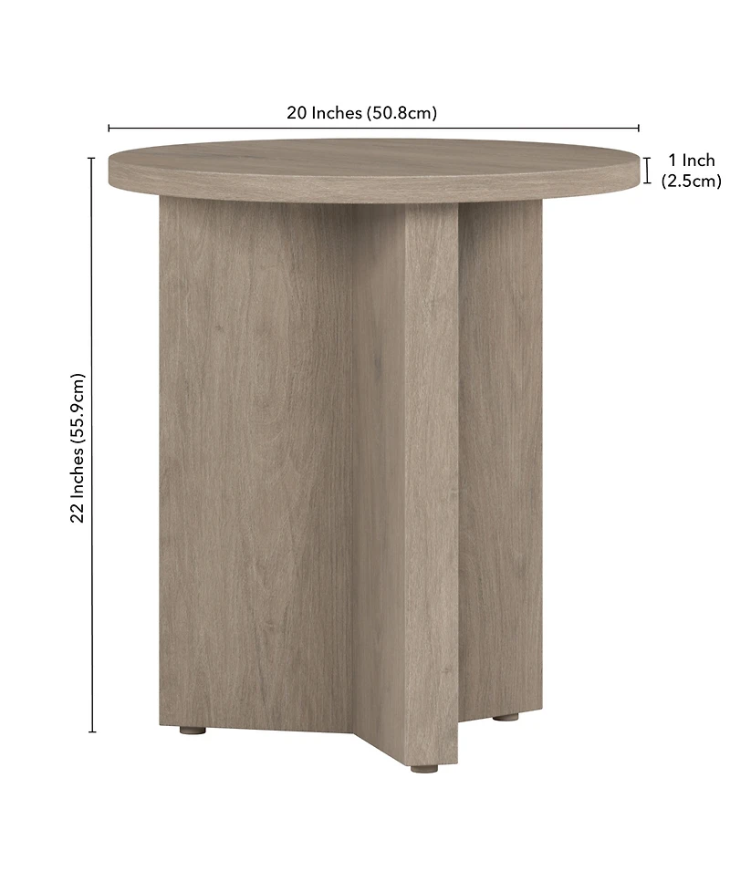 Hudson & Canal 20" Anders Wide Round Side Table