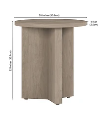 Hudson & Canal 20" Anders Wide Round Side Table