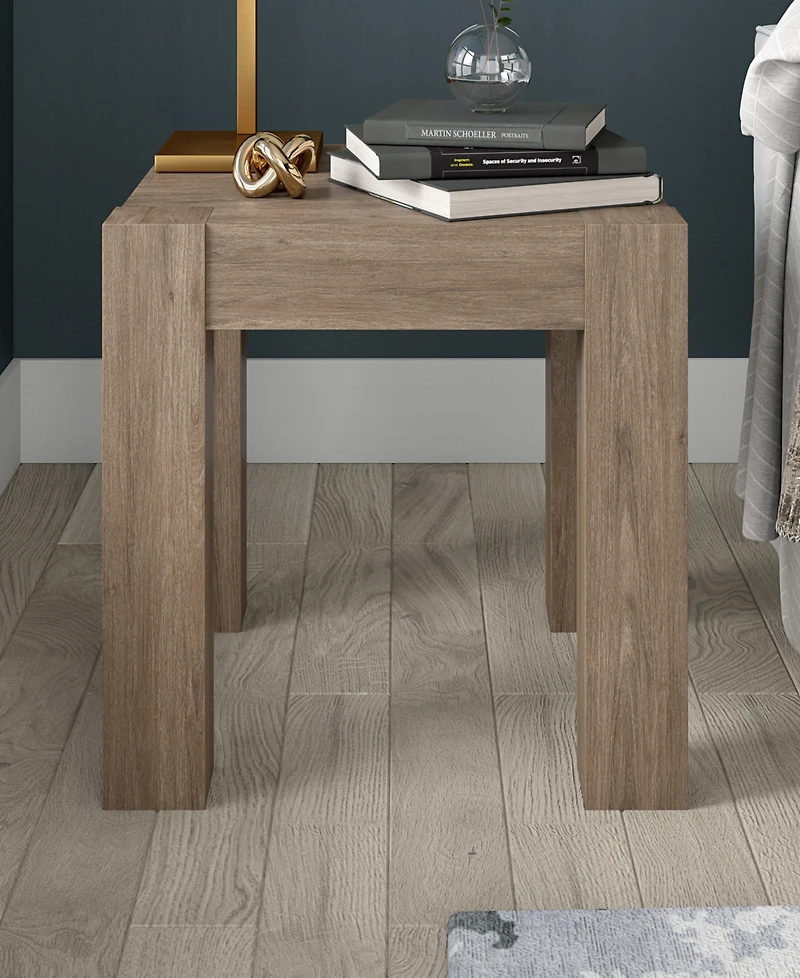 Hudson & Canal 22" Langston Wide Square Side Table
