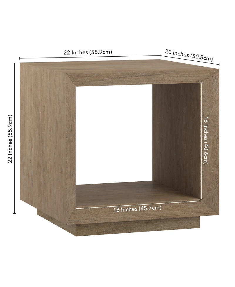 Hudson & Canal 22" Tannen Wide Rectangular Side Table