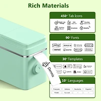 Polono P31S Label Maker Machine with Tape, Portable Thermal Printer, Bluetooth Printer for Organizing Storage Office Home, Sticker Make