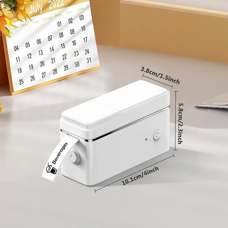 Polono P31S Label Maker Machine with Tape, Portable Thermal Printer, Portable Bluetooth Label Printer for Organizing Storage Office Home, Sticker Make