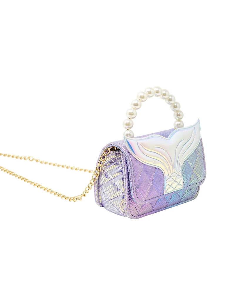 Tiny Treats + Zomi Gems Girls Mermaid Tail Pearl Handle Bag