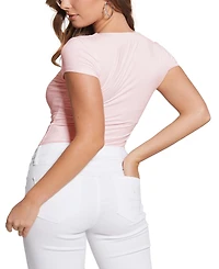 Guess Women's Shirred Short-Sleeve Top