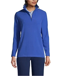 Lands' End Women's Thermacheck 100 Fleece Quarter Zip Pullover Top