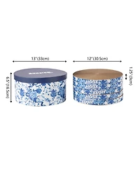 Kate 12" Modern Patterned Cardboard Reversible Cat Scratcher Pad Box with Catnip