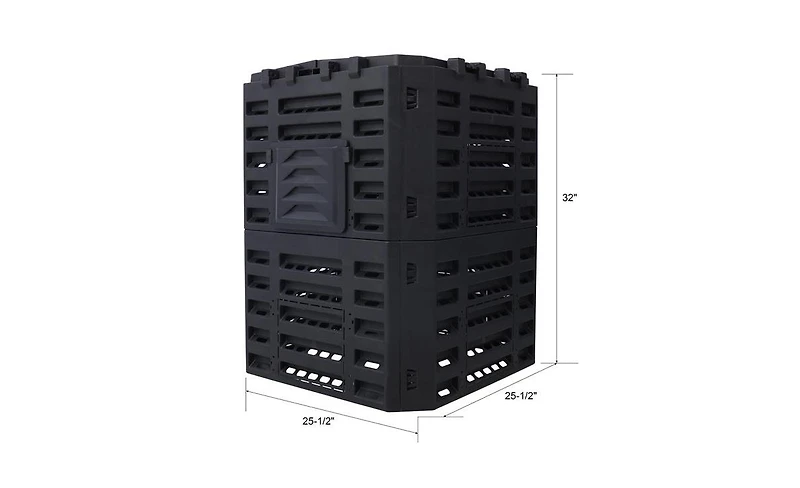 Slickblue Garden Composter Bin Made from Recycled Plastic – 90 Gallons (340 Liters) Large Capacity Compost Bin for Fertile Soil