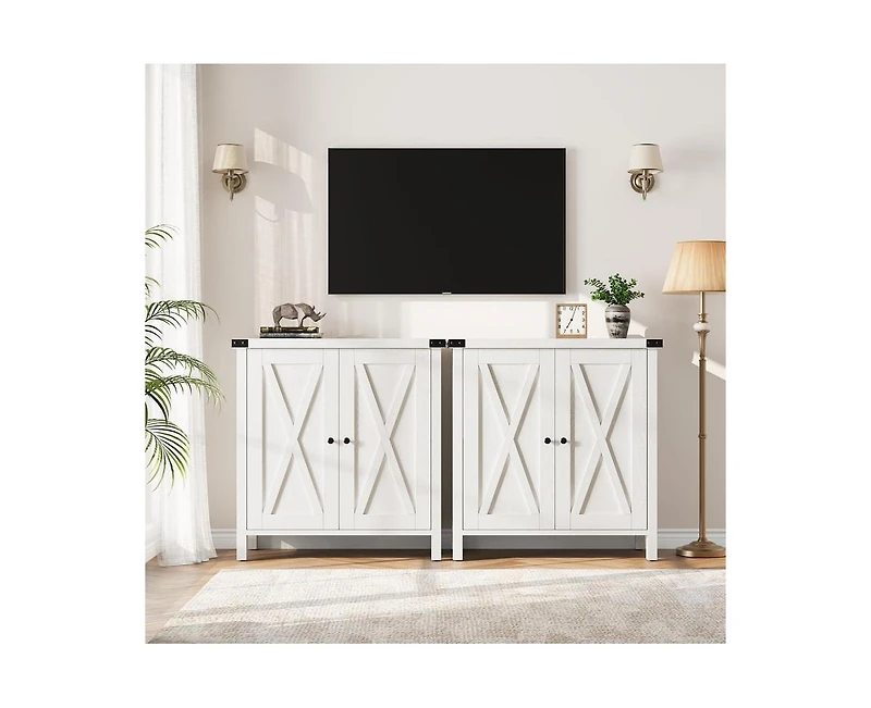 gaomon Buffet Cabinet Farmhouse Storage Cabinet with Doors and Shelves, Buffets and Sideboards Entryway Cabinet with Storage Accent Console Cabinet fo