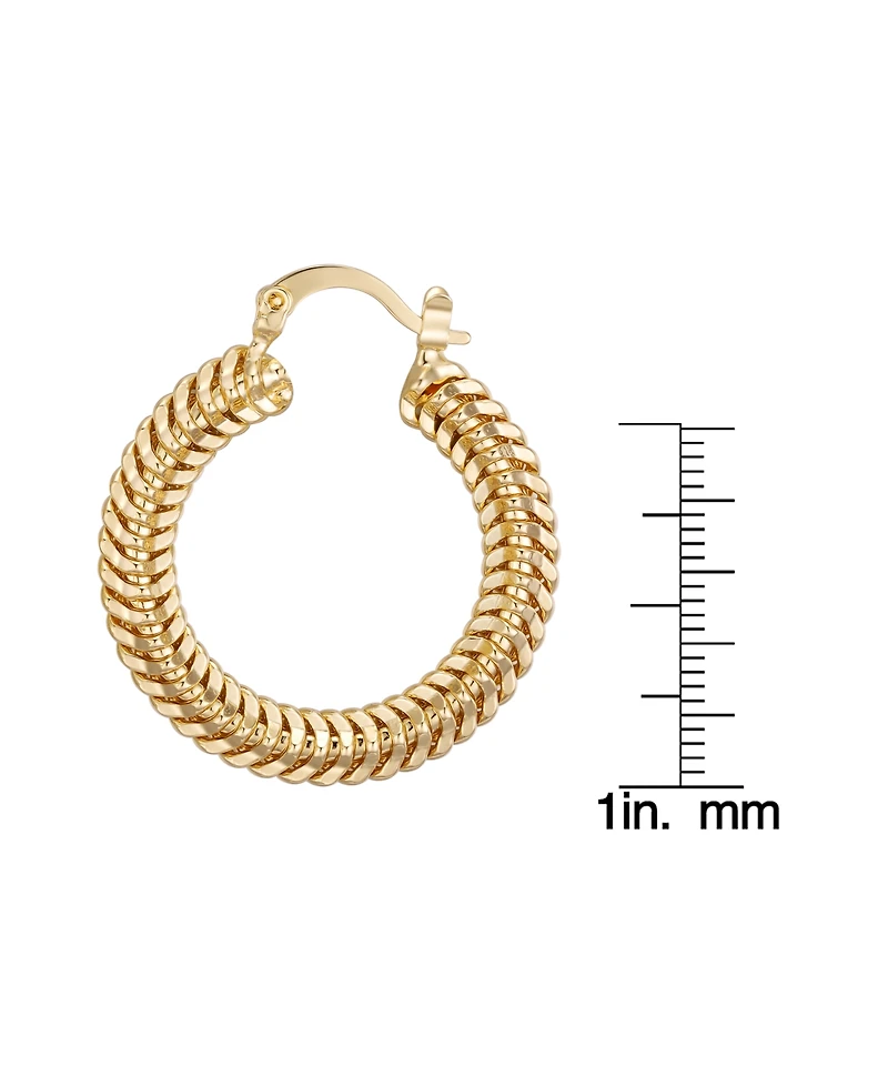 Macy's Gold-Plated Wave Hoop Earrings