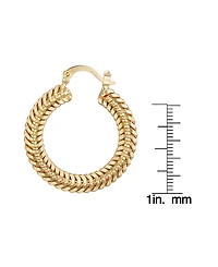 Macy's Gold-Plated Wave Hoop Earrings