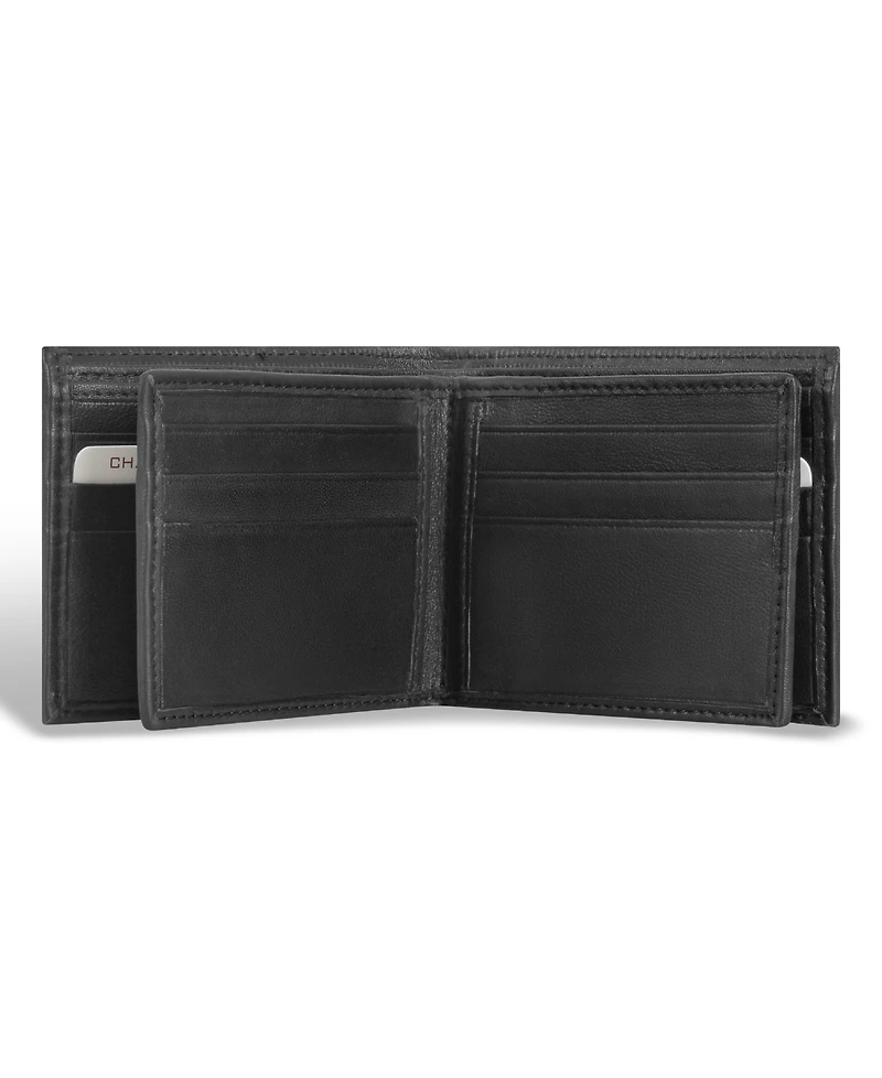 Champs Men's Classic Collection Leather Multi-Wing Card Wallet