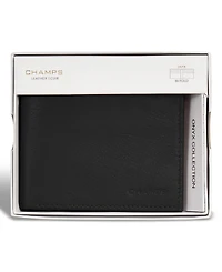Champs Men's Onyx Collection Leather Bi-Fold Wallet