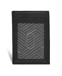 Champs Men's Onyx Collection Leather Mag Hybrid Card Holder