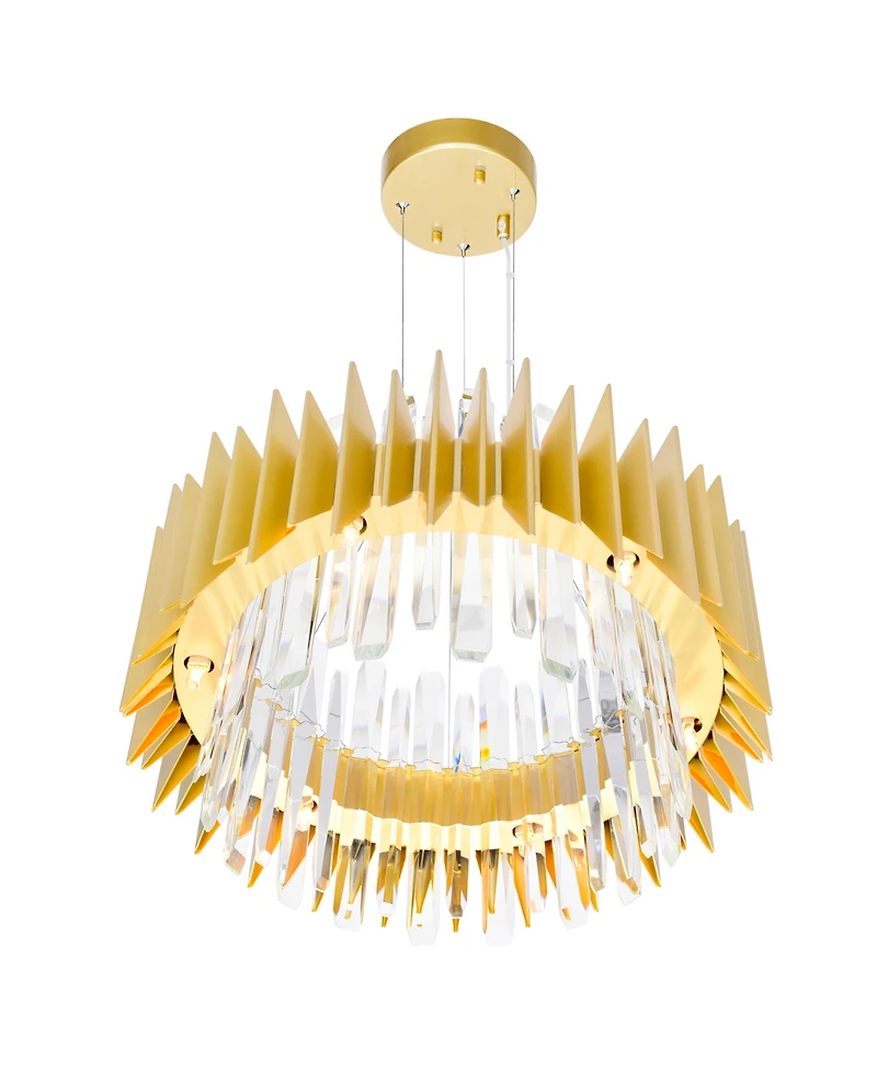 Cwi Lighting 25" Metal Cityscape 12 Light Chandelier