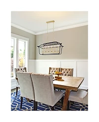 Cwi Lighting 18" Metal Tudor 6 Light Island and Pool Table Chandelier