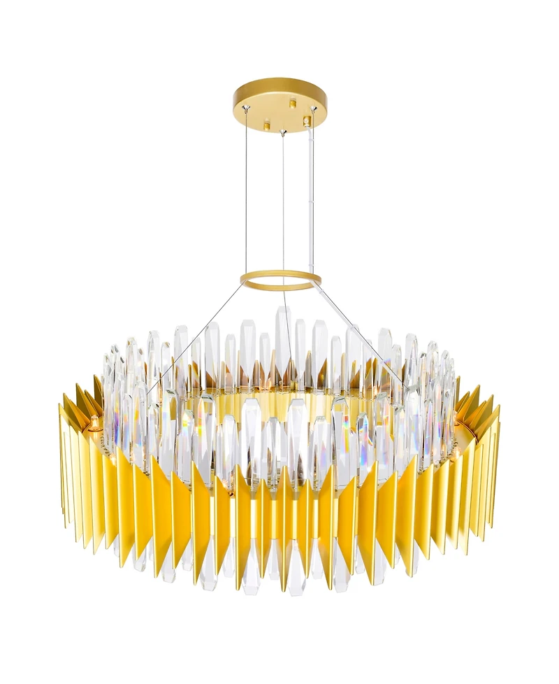 Cwi Lighting 12" Metal Cityscape 18 Light Chandelier