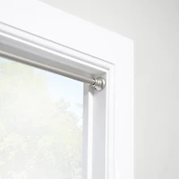 Kenney Easy Install Nicholas Adjustable Tension Rod - No Tools Required, 28-48 Inches, Brushed Nickel Finish