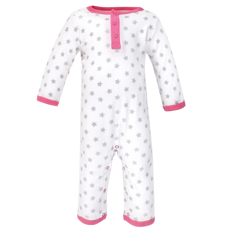 Hudson Baby Baby Girls Hudson Cotton Coveralls 3pk