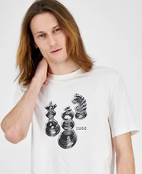 Hugo by Hugo Boss Men's Short Sleeve Crewneck Chess Graphic T-Shirt