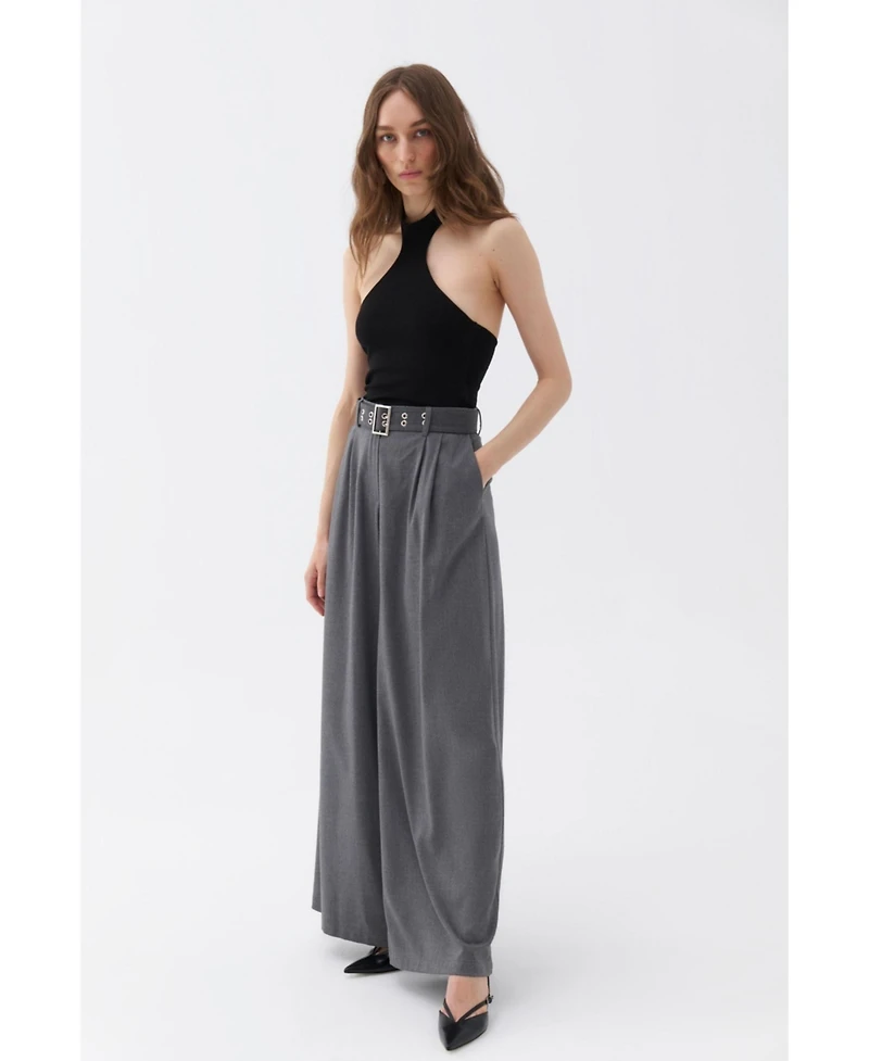 Nocturne Women's Wide Leg Flowy Pants
