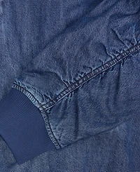 Mode of One Men's Costas Zip-Front Denim Bomber Jacket, Exclusively at Macy's
