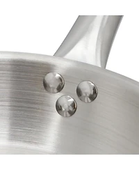 MegaChef Professional Kitchen 11 Inch Round Stainless Steel Fry Pan in Silver