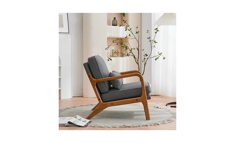 Slickblue Upholstered Single Lounge Chair, Stylish Indoor Accent Chair for Living Room
