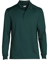 Lands' End School Uniform Men's Long Sleeve Rapid Dry Polo Shirt