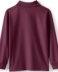 Lands' End School Uniform Men's Long Sleeve Rapid Dry Polo Shirt