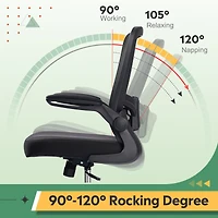 Galaxhero Heavy-Duty 300 lb Capacity Ergonomic Mesh Office Chair for Home & Gaming with Flip-Up Arms, Adjustable Lumbar Support and Tall Back