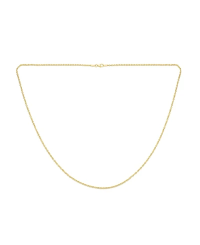 Bling Jewelry Fine Italian Rolo Link Cable Chain Necklace 14K Yellow Plated Silver 16-24 Inch