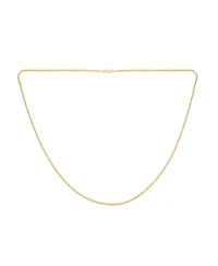 Bling Jewelry Fine Italian Rolo Link Cable Chain Necklace 14K Yellow Plated Silver 16-24 Inch