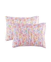 Alex + Bella Garden Posies Pink 3-Piece Embellished Soft Microfiber Comforter Set - Twin