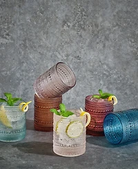 The Wine Savant Beaded Whiskey Glasses, Set of 6