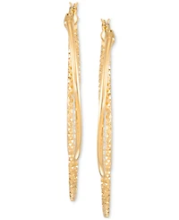 Simone I. Smith Double Polished Hoop Earrings in 18k Yellow Gold Over Sterling Silver