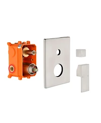 3 Way Outlet Function Solid Brass Shower Diverter Valve Mixer Rough-In Shower Handle Valve Kit Replacement