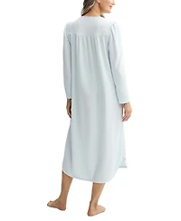 Miss Elaine Women's Embroidered Honeycomb Knit Nightgown