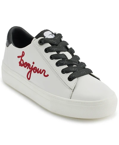 Karl Lagerfeld Paris Women's Cate Sayings Lace Up Sneakers