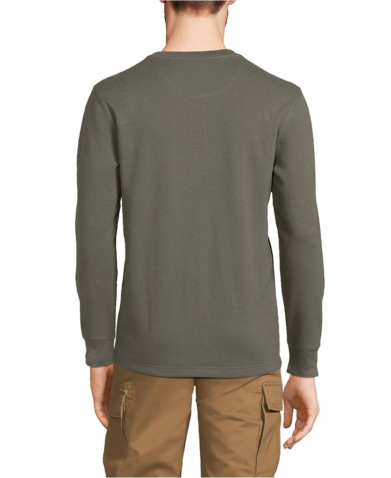 Lands' End Big & Tall Long Sleeve Thermal Waffle Henley